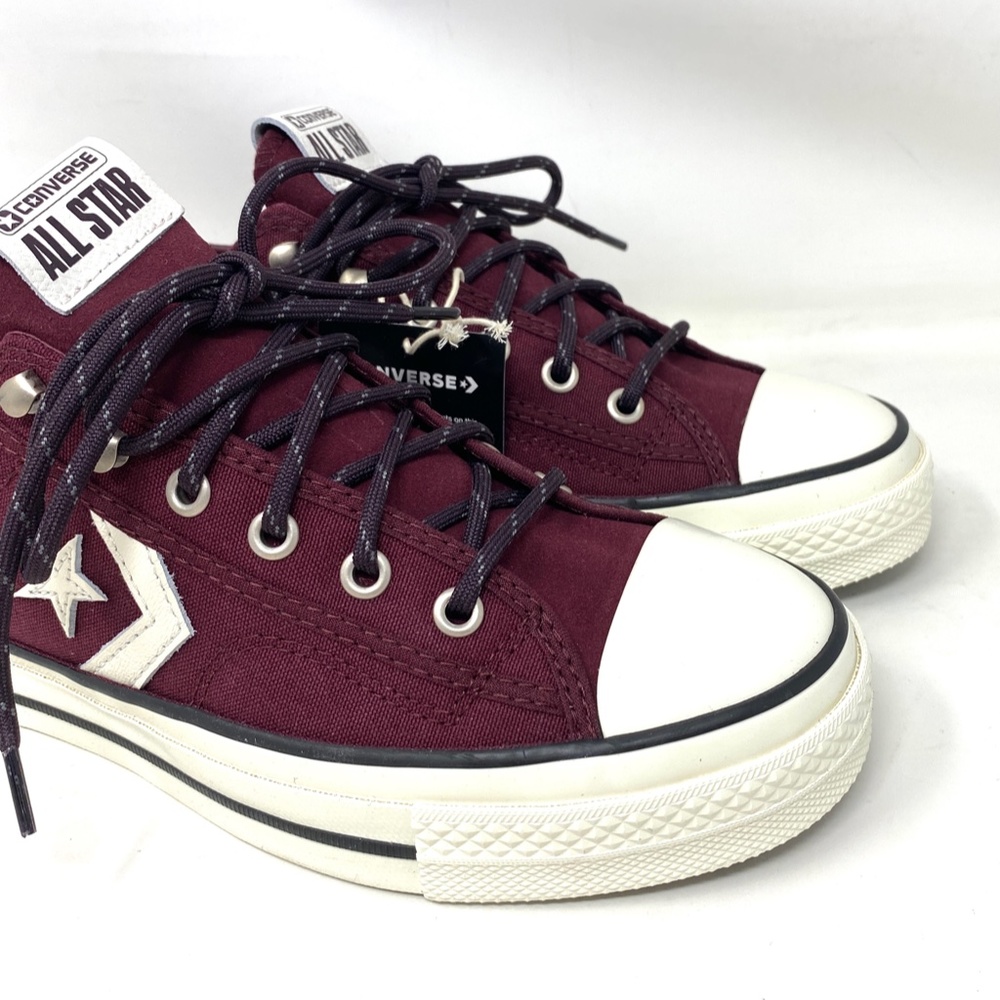 Converse Star Player 76 OX Retro Low Top Canvas Bordo Men Size Sneakers A04250C - Picture 9 of 11
